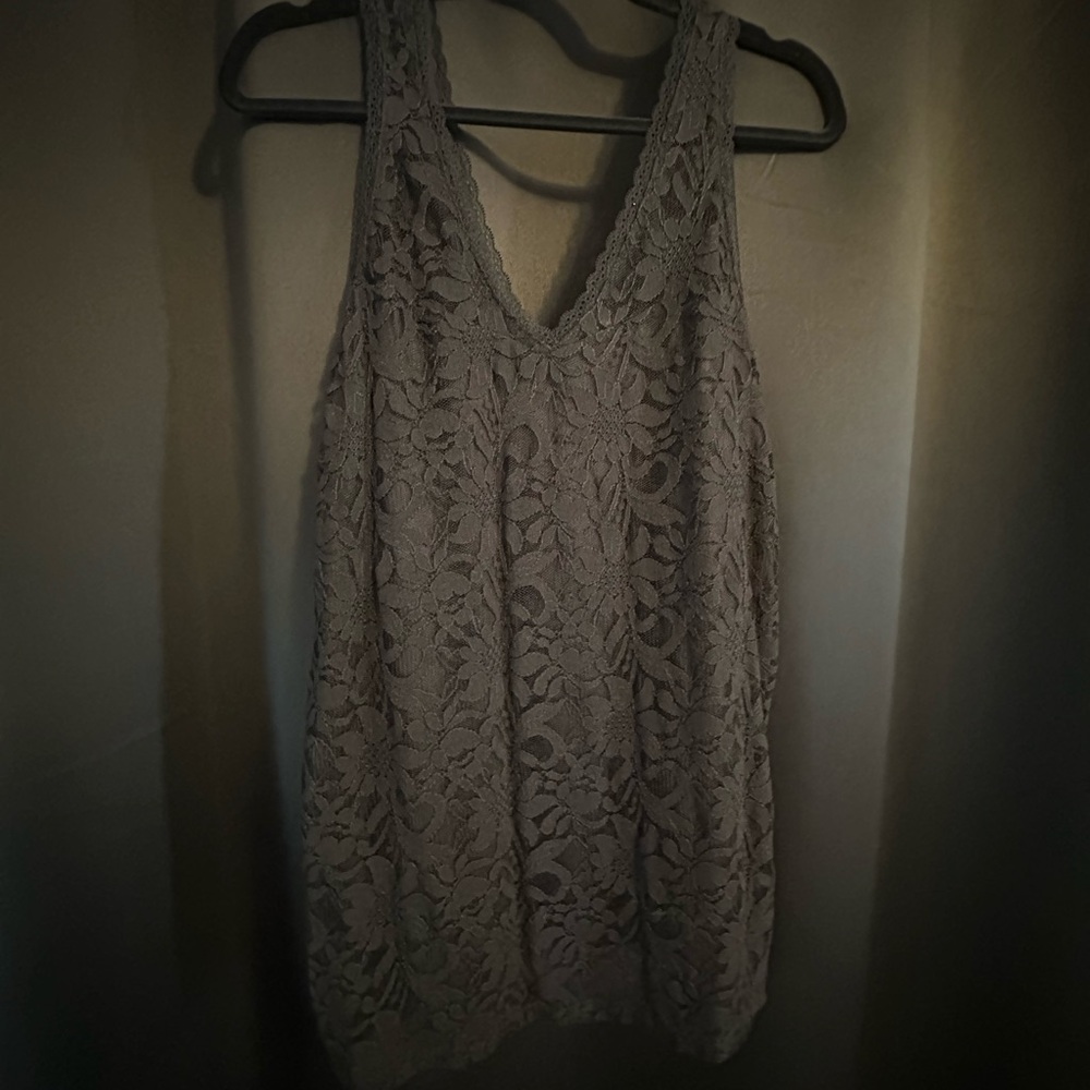 Torrid Black Lace V-Neck Tank